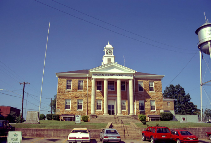Winston County Alabama Courthouse in Double Springs Alabama
