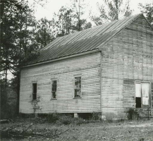 Front (west) and north side of Bethel Methodist Church on Old Line Road, northeast of Whatley, Alabama