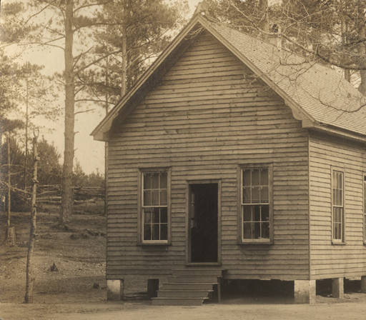 One-room schoolhouse in Clarke County, Alabama. Circa 1913