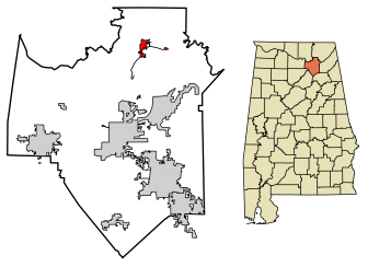 Location of Grant in Marshall County, Alabama