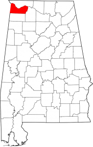 Map Of Alabama Highlighting Colbert County