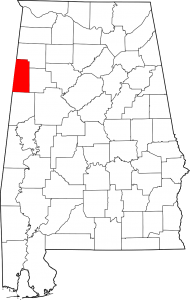 Lamar County Alabama Map
