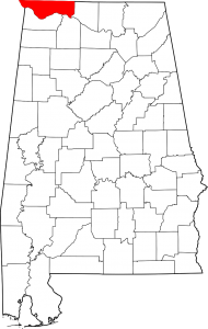 Map Of Alabama Highlighting Lauderdale County