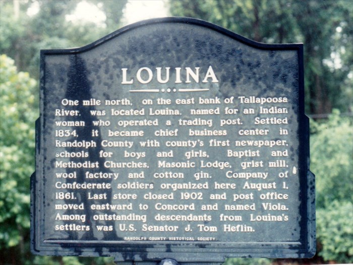Louina Alabama Ghost Town in Randolph County Alabama