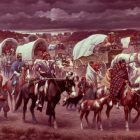 This picture, The Trail of Tears, was painted by Robert Lindneux in 1942. It commemorates the suffering of the Cherokee people under forced removal. If any depictions of the "Trail of Tears" were created at the time of the march, they have not survived.