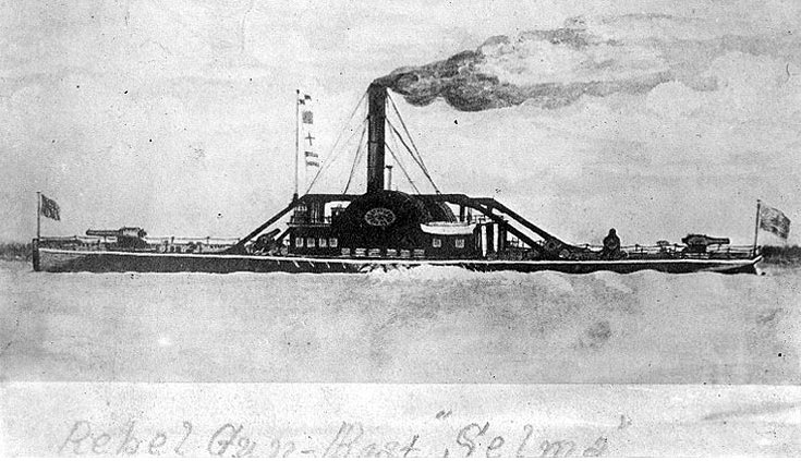 CSS Selma Confederate Navy Side-wheel Gunboat American Civil War