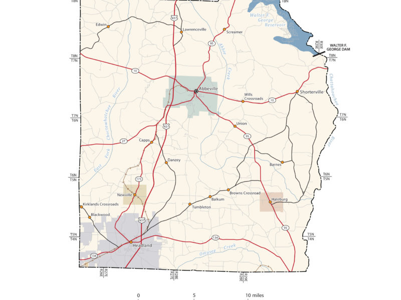 Henry County Alabama Map