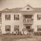 Students, faculty, and staff at the South Alabama Institute in Thomasville, Alabama. Circa 1890 - 1909