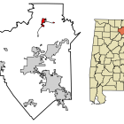 Location of Grant Alabama in Marshall County, Alabama